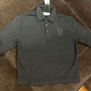 Honor The Gift Kids Polo Long Sleeve (Black - Size 5 - 6)